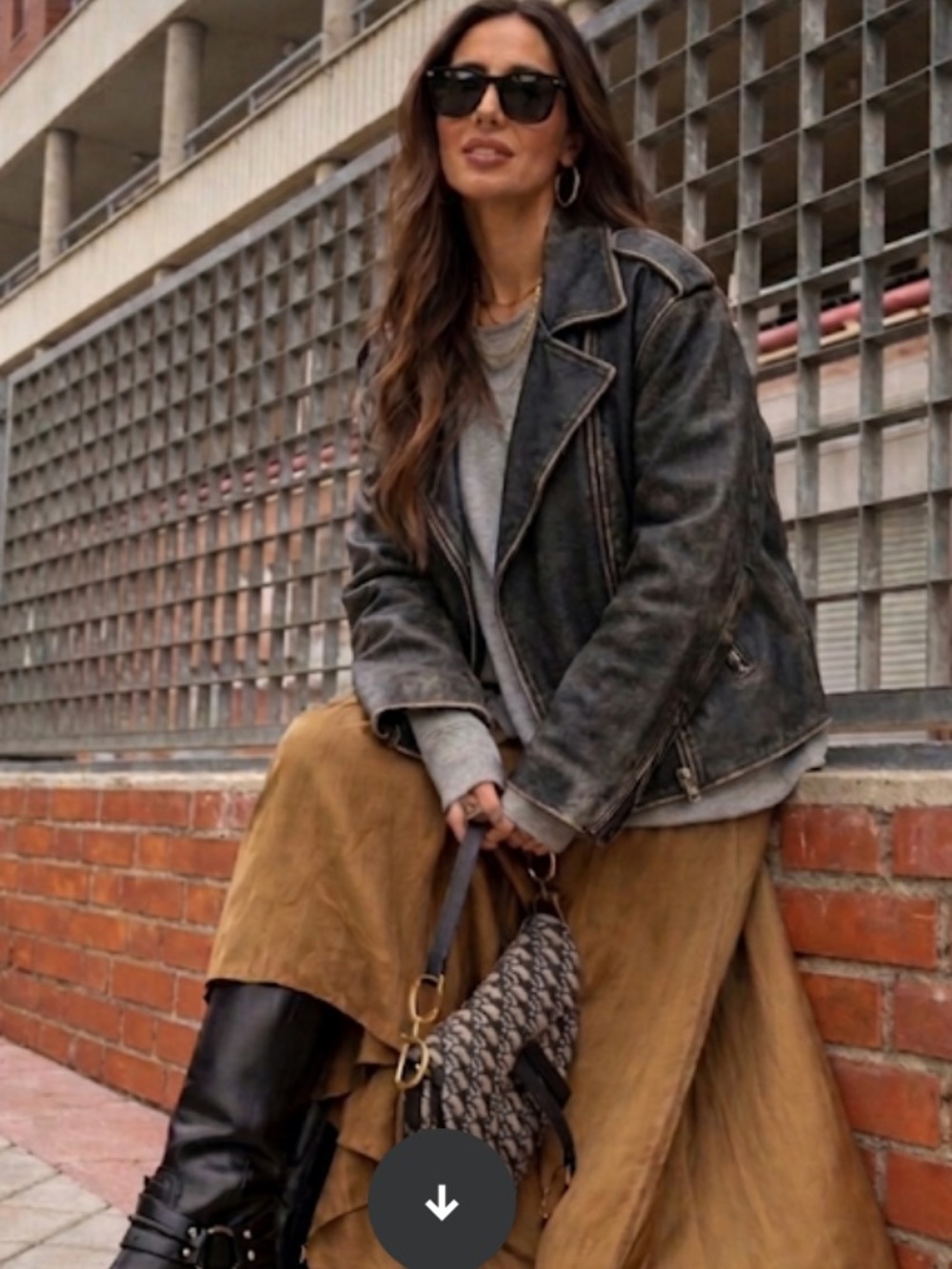 ASOS Reclaimed Vintage Black Distressed Genuine Leather Biker Jacket